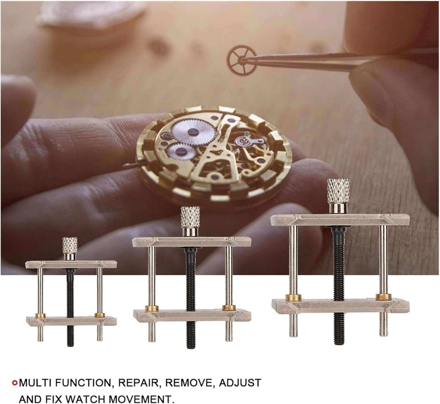 3Pcs/Set Metal Watch Movement Holder Fixed Base Remover Multi Function Watch Clamp Watch Repair Tool Accessory for Watchmaker Repair Tool kit/30192
