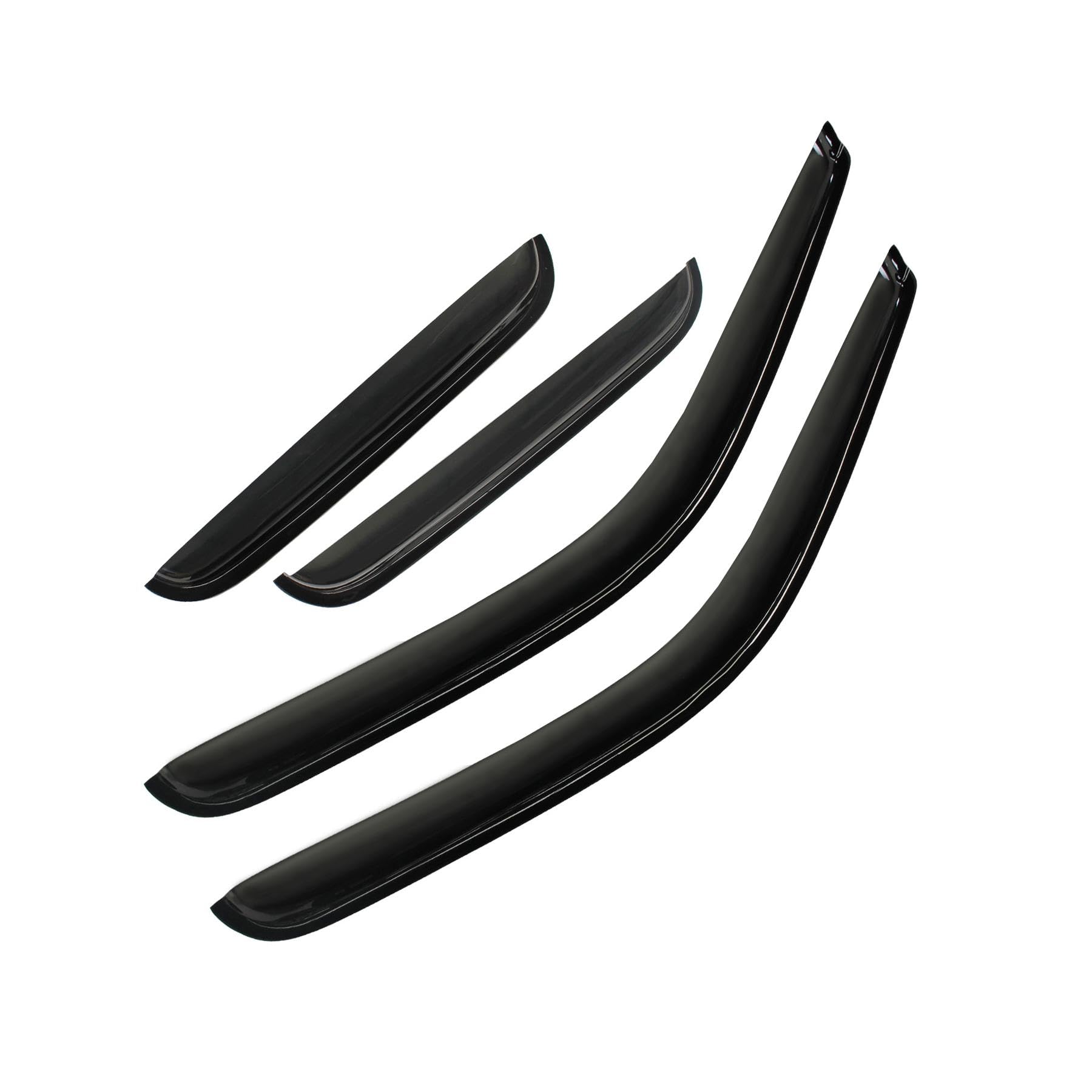 4 deflectores de viento para ventana delantera y trasera, compatible con Jeep Grand Cherokee 1999-2004, estilo de montaje exterior