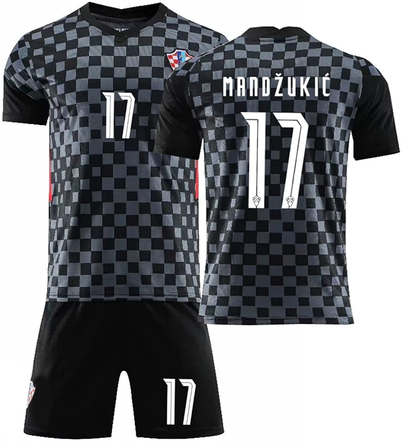 FJH Soccer Suit Mandzukic 17#,Croatia No.17 Football Jersey, Men`s