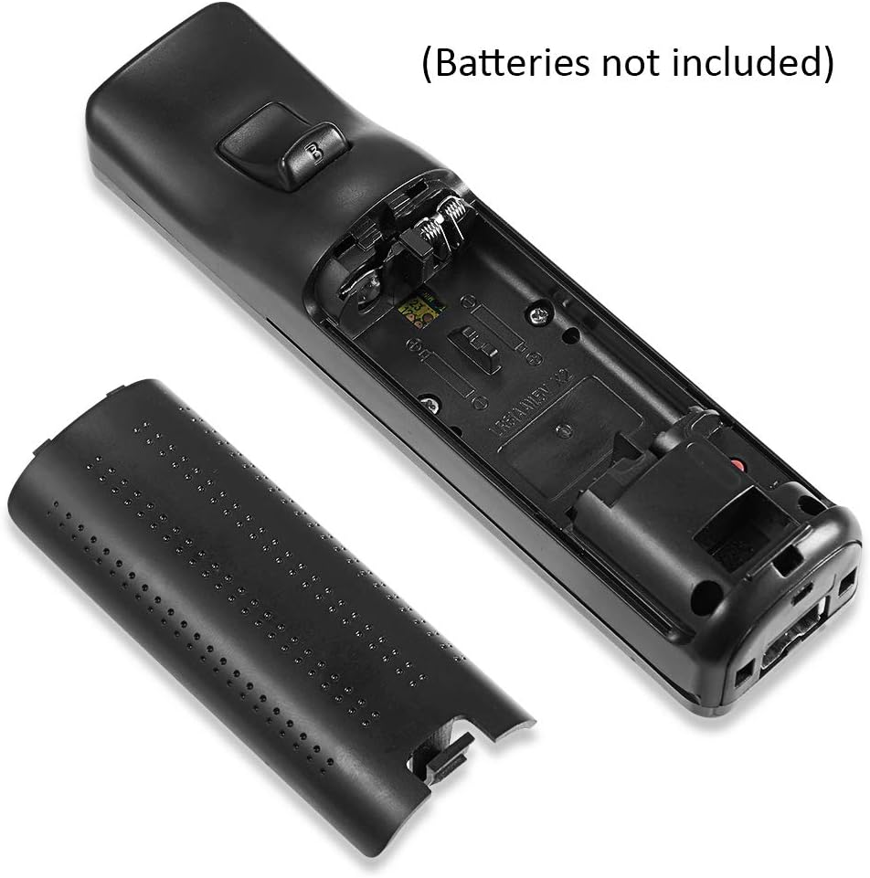 suily Built-in Motion Plus Remote + Nunchunk Controller 2 in 1 Set Compatible for Wii (2* Black Set) : Video Games