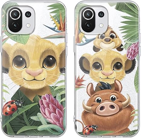 [2 Piezas] Lion Funda para Xiaomi Mi 11 Lite(4/5G 6,55