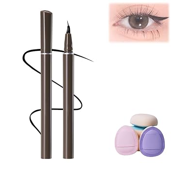 Liquid Eyeliner, Ultra Fine Liquid Eyeliner, 18 Ultra-Fine Hyper Sharp Liquid Eyeliner Pen, Precisely Depicted Slim Liquid Eyeliner Waterproof Smudge-proof, Longwearing 01 Black