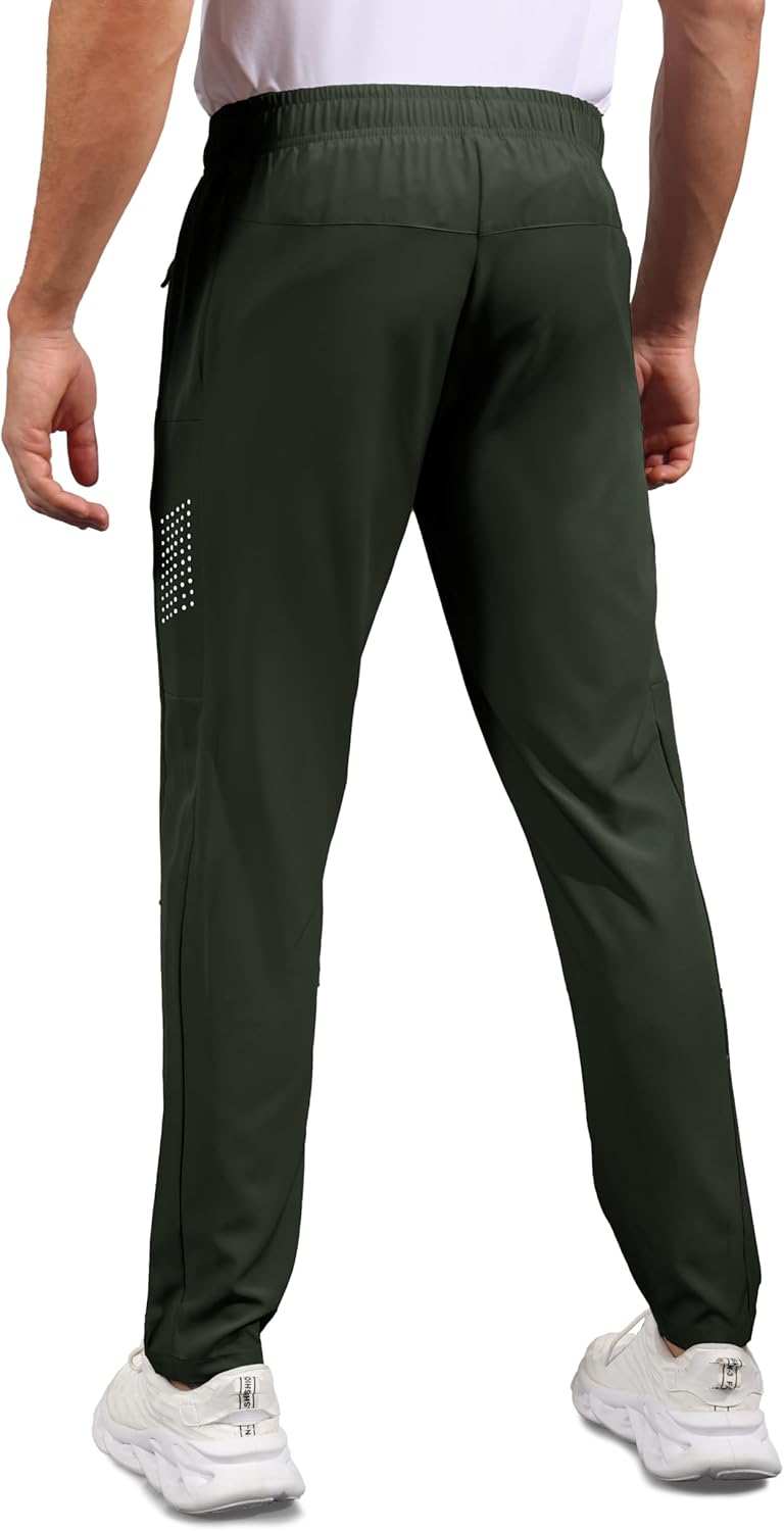 Men's Sweatpants Quick Dry Lightweight Joggers - with Zipper Pockets for Gym, Running, Training & Daily Wear - Image 2
