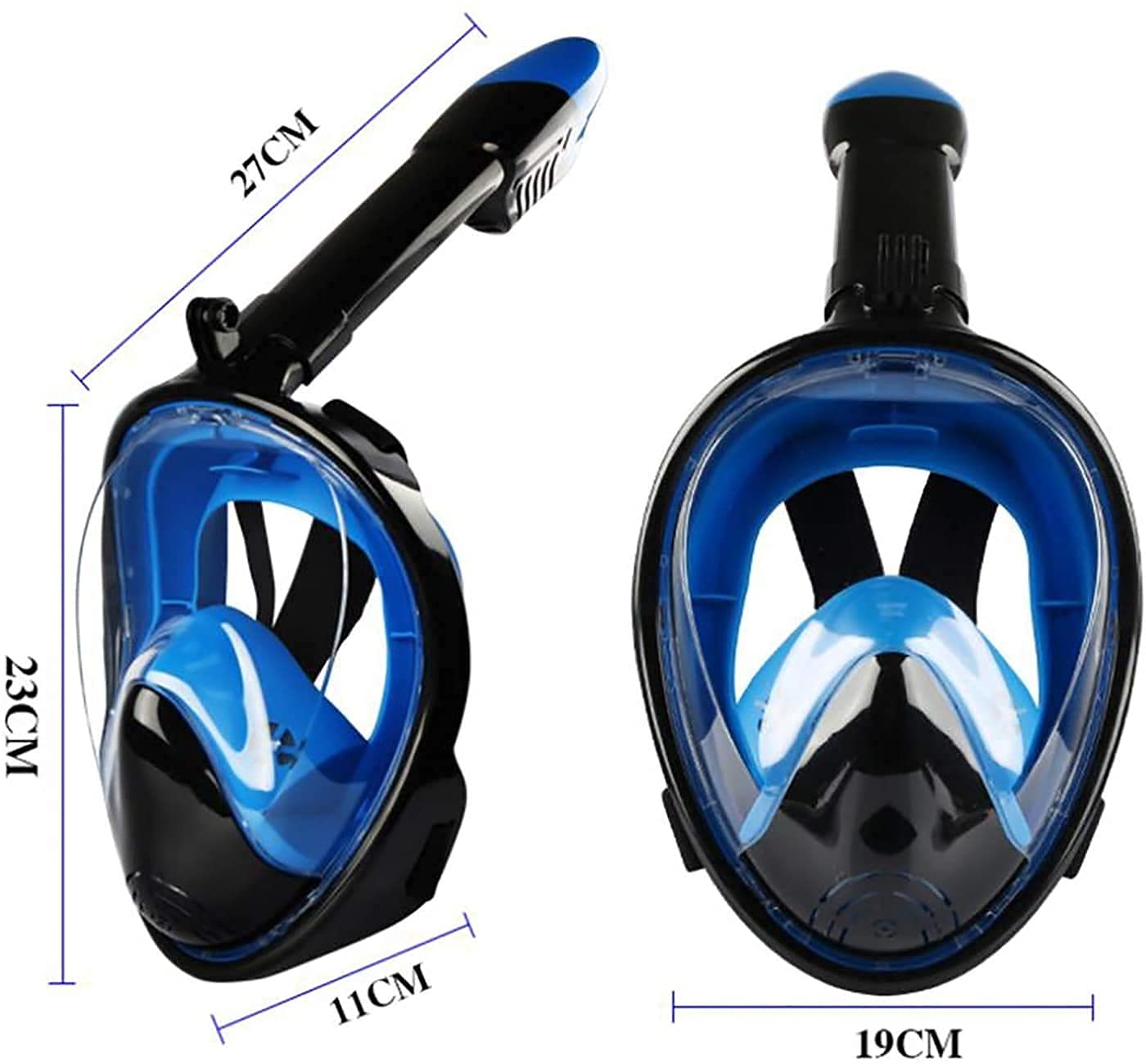 Maschera Subacquea Maschere subacquee Maschera Subacquea Maschera Subacquea Anti-Appannamento Maschera Integrale per Lo Snorkeling Attrezzatura per Immersioni con boccaglio per Adulti e Bambini