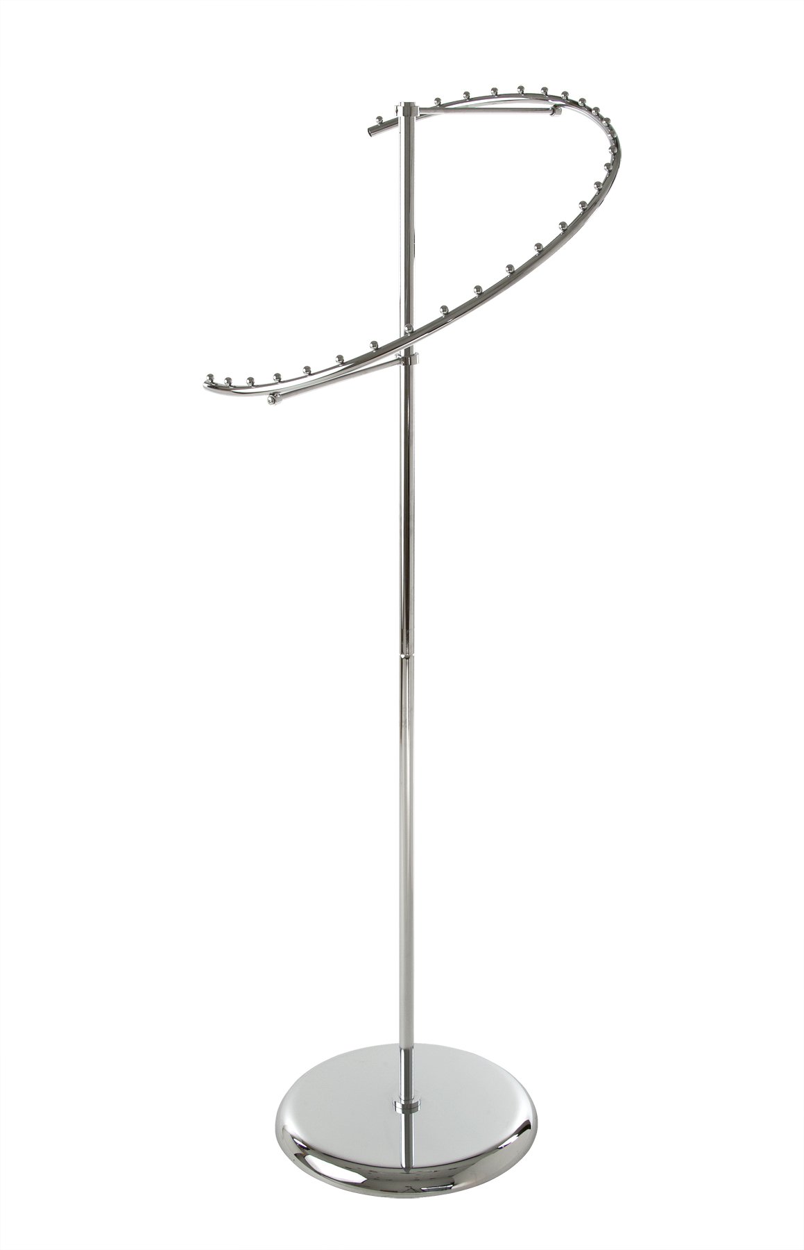 Chrome 29-Ball Spiral Garment Rack • Chrome Finish