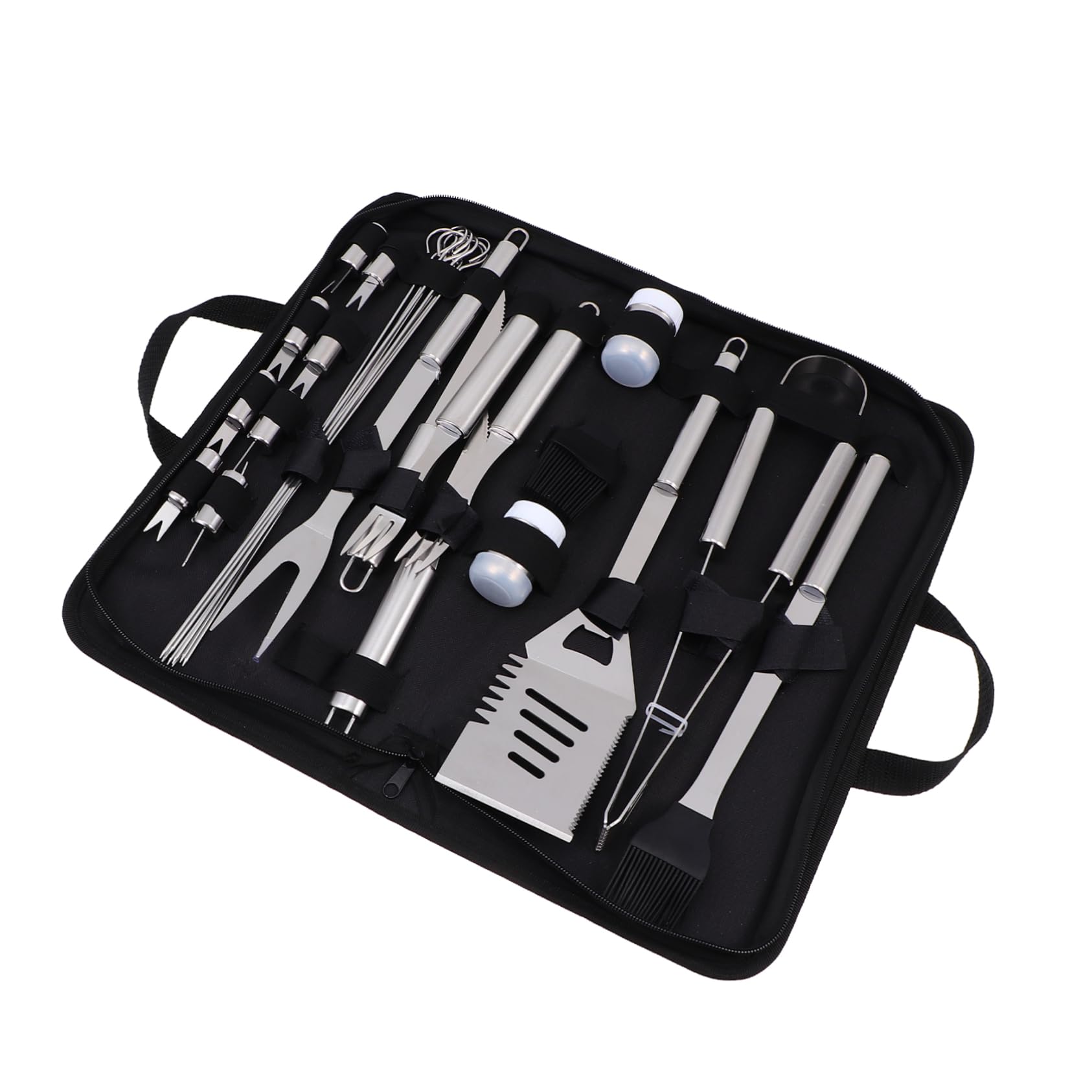 UPKOCH Attrezzi Barbecue in Acciaio Resistenti Per Esterni Utensili Portatili Per Grigliata e Bbq Borsa Organizer Per Picnic e Campeggio Nero