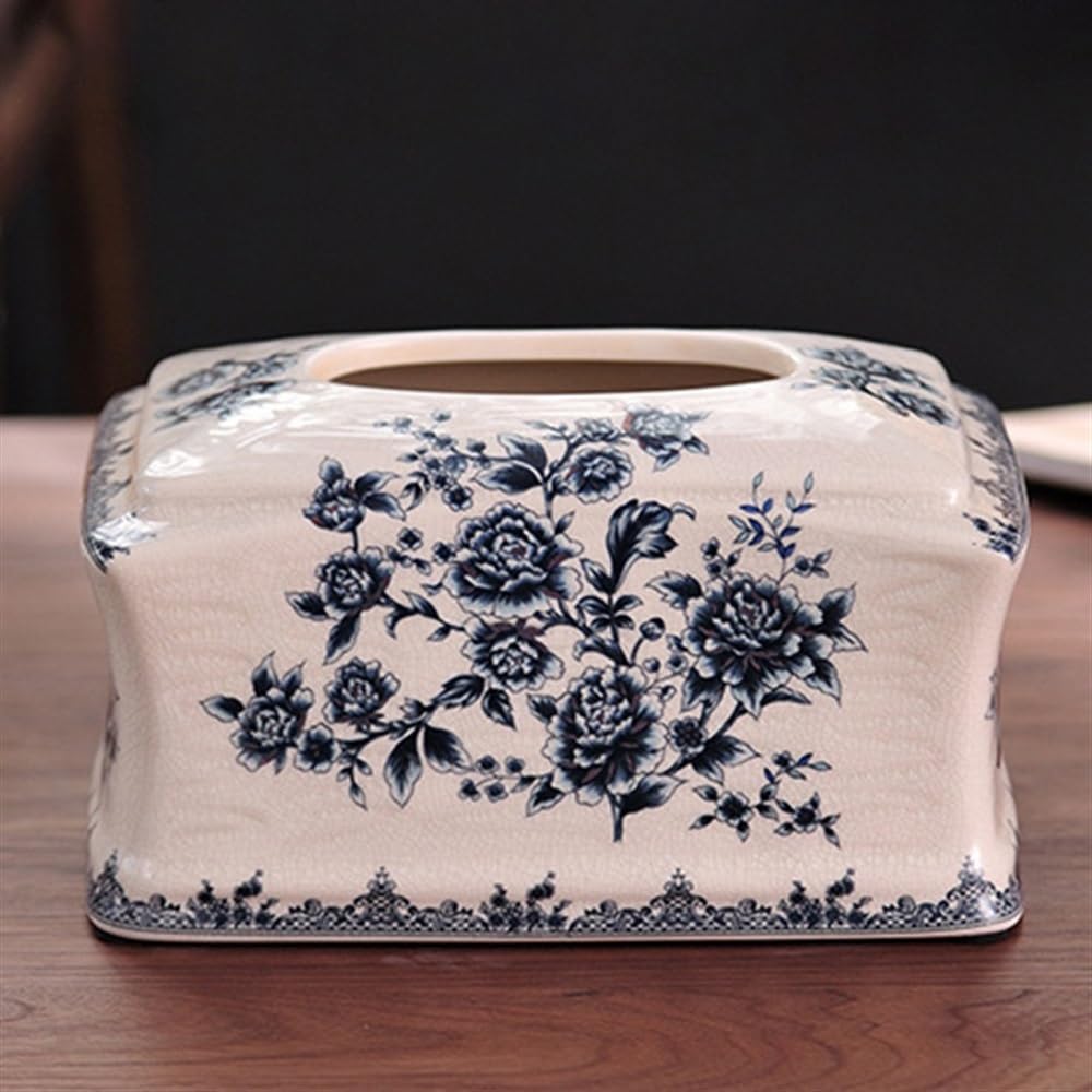 Pudełko na chusteczki ozdobne ceramiczne pudełko na chusteczki uchwyt na pudełko na chusteczki dozownik na chusteczki chiński uchwyt na serwetki do łazienki sypialnia salon pudełko na