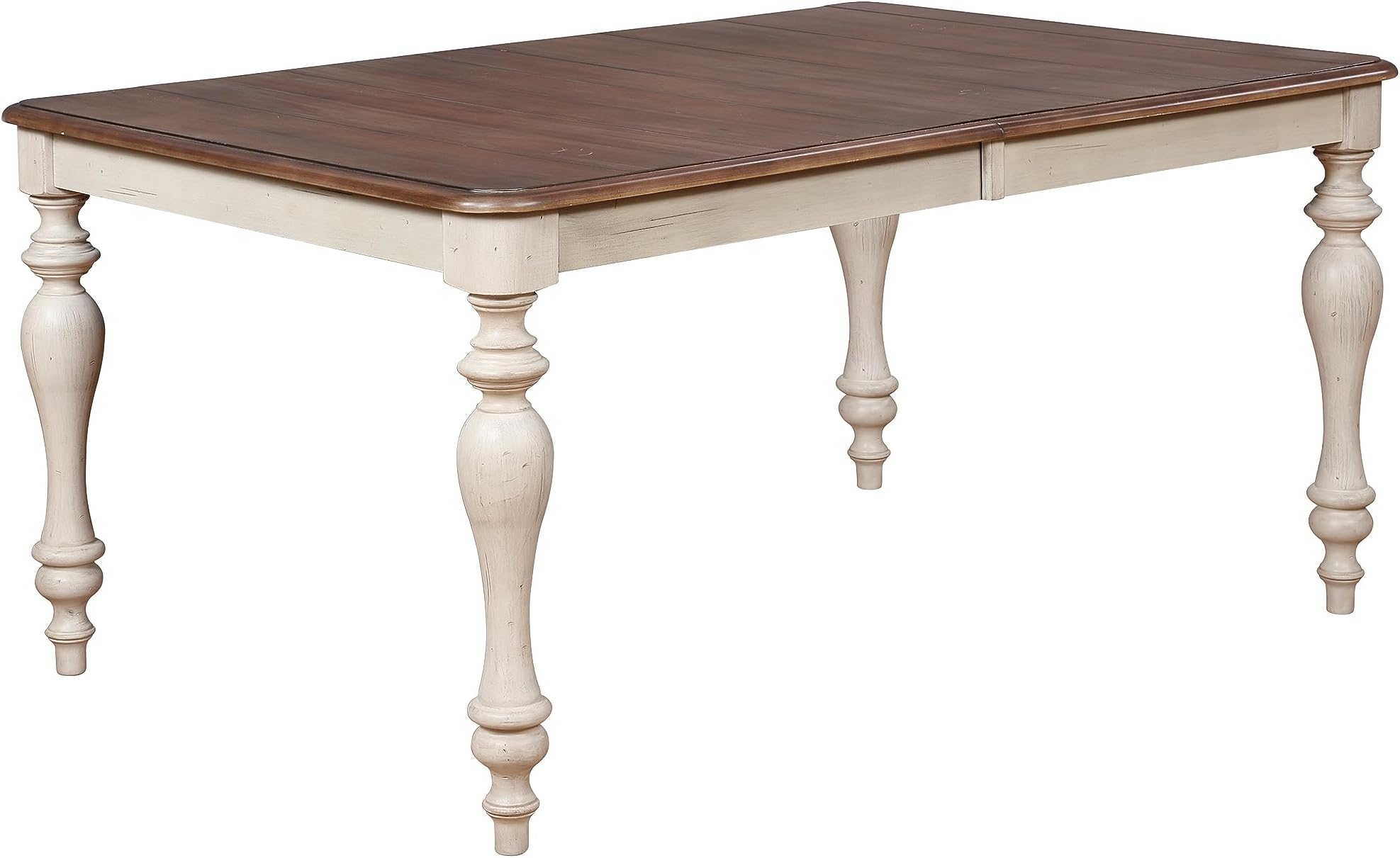 Amazon.com - BOWERY HILL 72" Oval Extendable Dining Table in White - Tables