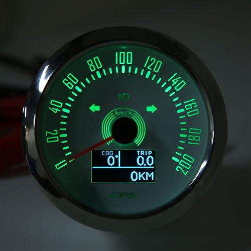 Miniatura 9 de Velocímetro GPS 3 en 1 tacómetro GPS 200MPH 3.346 in 932V 7 colores retroiluminado antivaho universal para barco, coche, caravana, motocicleta
