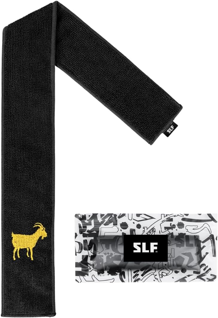 SLEEFS Goat Emoticon Black Thin Football Towel