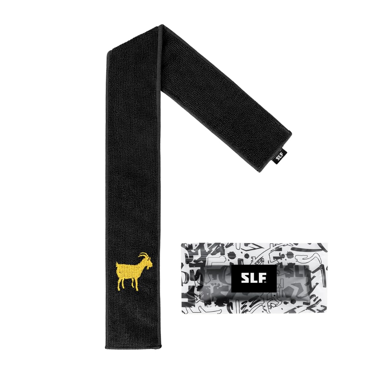 SLEEFS Goat Emoticon Black Thin Football Towel