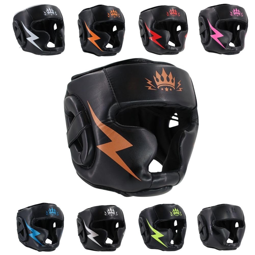 Playerz Element Kids Boxing Headguard, High-Density Martial Arts Head Gear, Triple-Layered Foam, Extensive Coverage for Head, Cheek, Chin, and Ears, Premium Materials and Protection