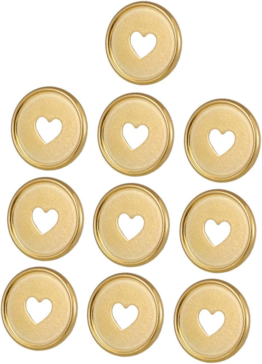 MAGICLULU 10pcs Mushroom Hole Binder Flashcard Rings Heart
