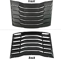 Vista 6 de Lumbreras para ventanas traseras y laterales para 2016-2021 Chevy Camaro, cubierta parasol para parabrisas con ventilación - ABS negro mate