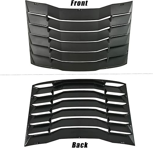 Miniatura 6 de Rejillas de ventana trasera y lateral para Chevy Camaro 2016-2021, rejilla de ventilación para cubierta de parabrisas, color negro mate ABS