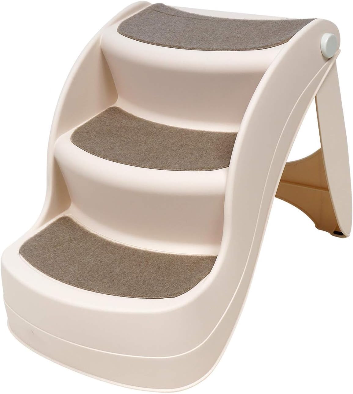 20" Folding Pet Carpeted Steps, Foldable Steps for Dogs and Cats, Best for Small to Large Pets