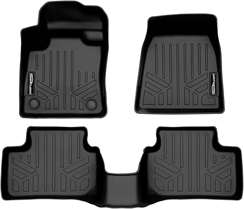 SMARTLINER Juego de 2 filas de alfombrillas para todo tipo de clima, compatible con Volvo C40 Recharge 2022-2024