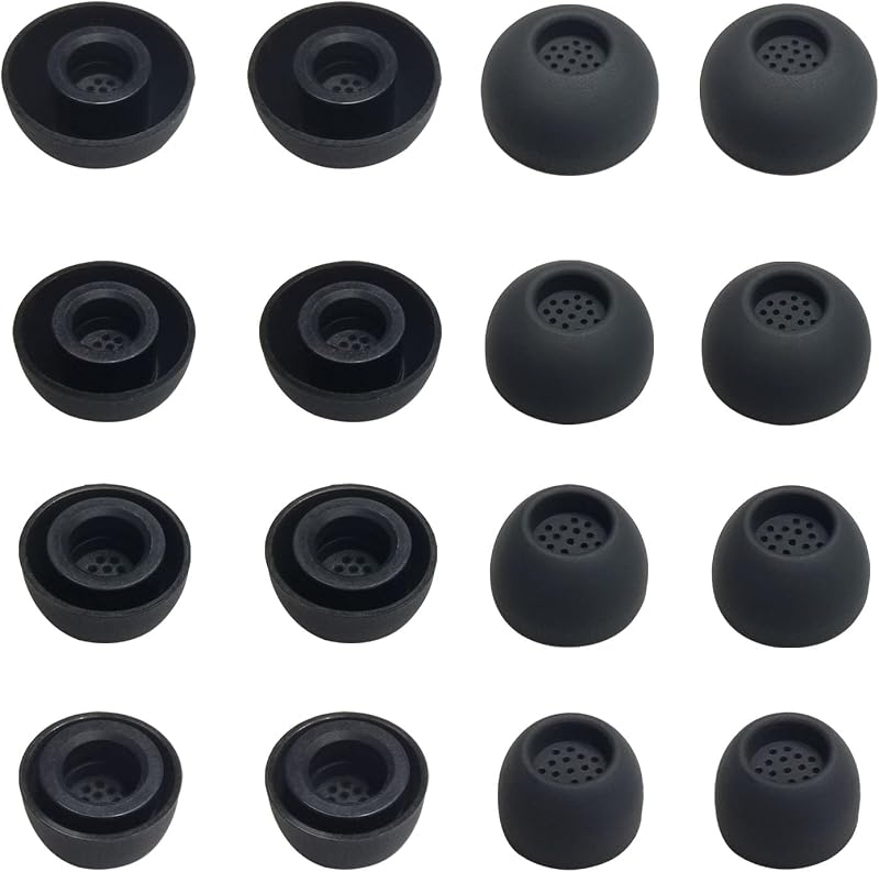 Replacement Ear Tips for Sennheiser Momentum True Wireless 4, XS/S/M/L | Anti-Slip Silicone Tips for Sennheiser Momentum TW4 Comfort & Noise Isolation, Fits Charging Case, 8 Pairs