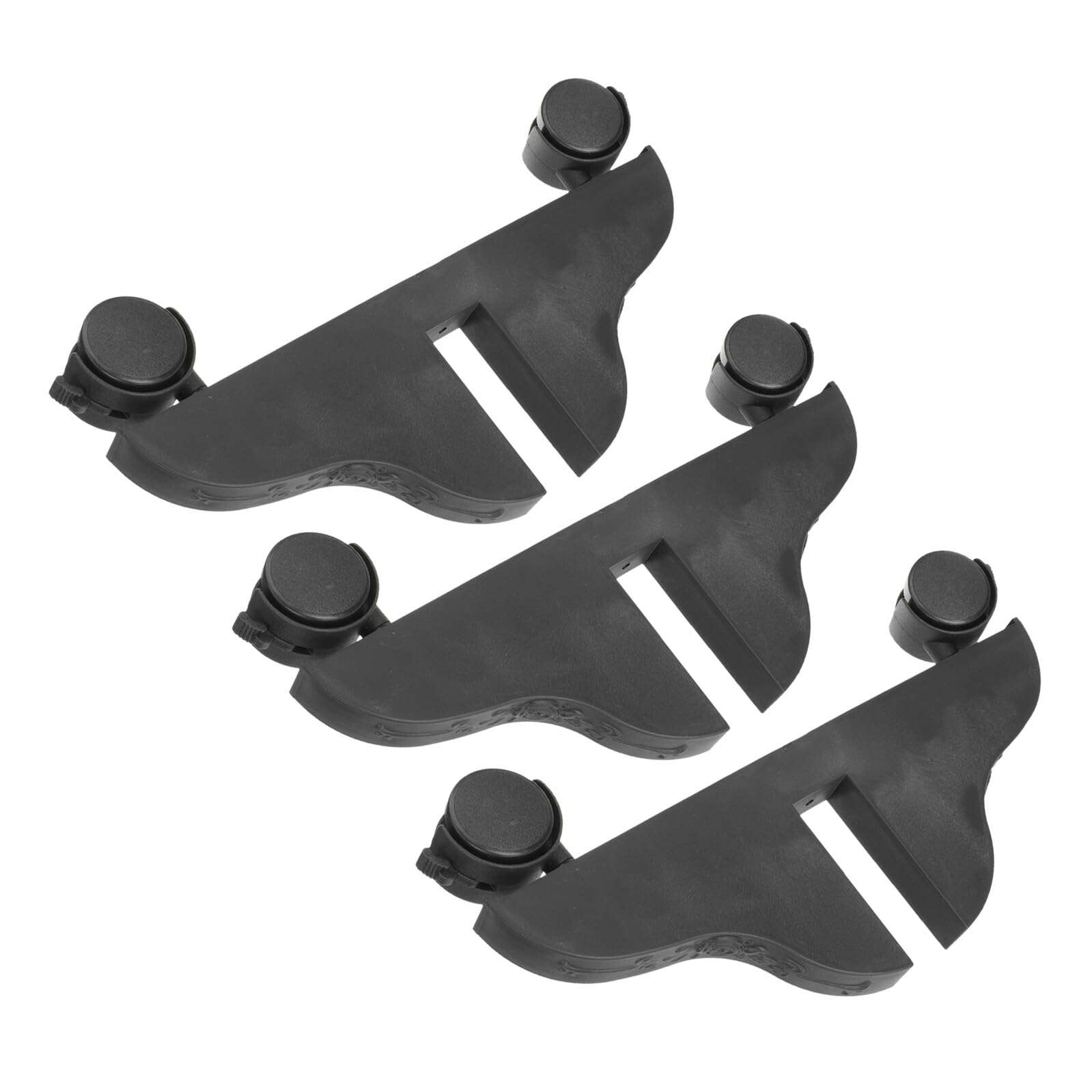 Base de séparateur d'écran en PVC noir avec roulettes 3 pièces