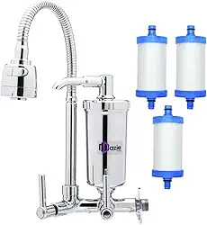 Torneira Cozinha Com Filtro Parede Abs 1/4 Volta + 2 Refil Extra Dazie Metais (C72)