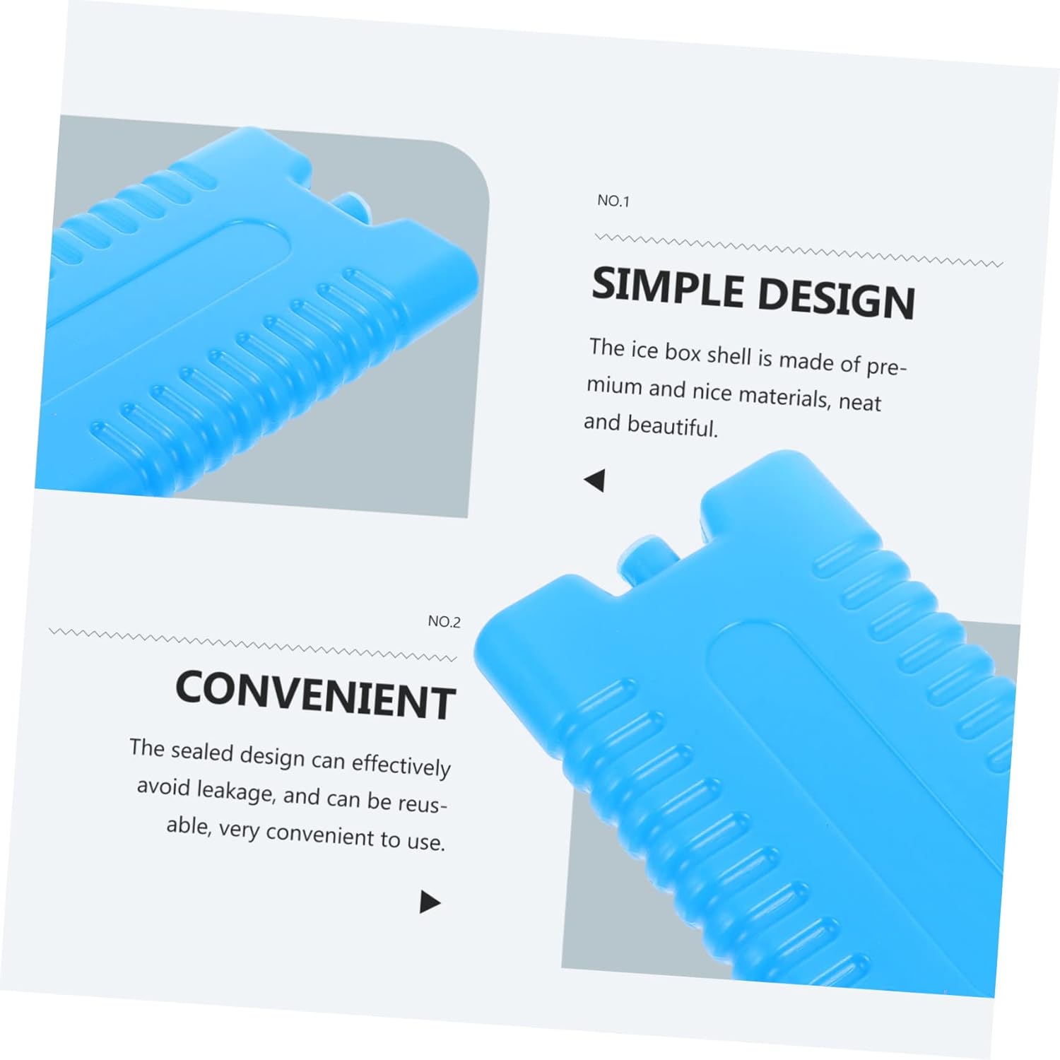 POPETPOP 5pcs Reusable Ice Cases Portable Hdpe for Fishing Camping and Food Preservation Lightweight Ice Container for Drinks and