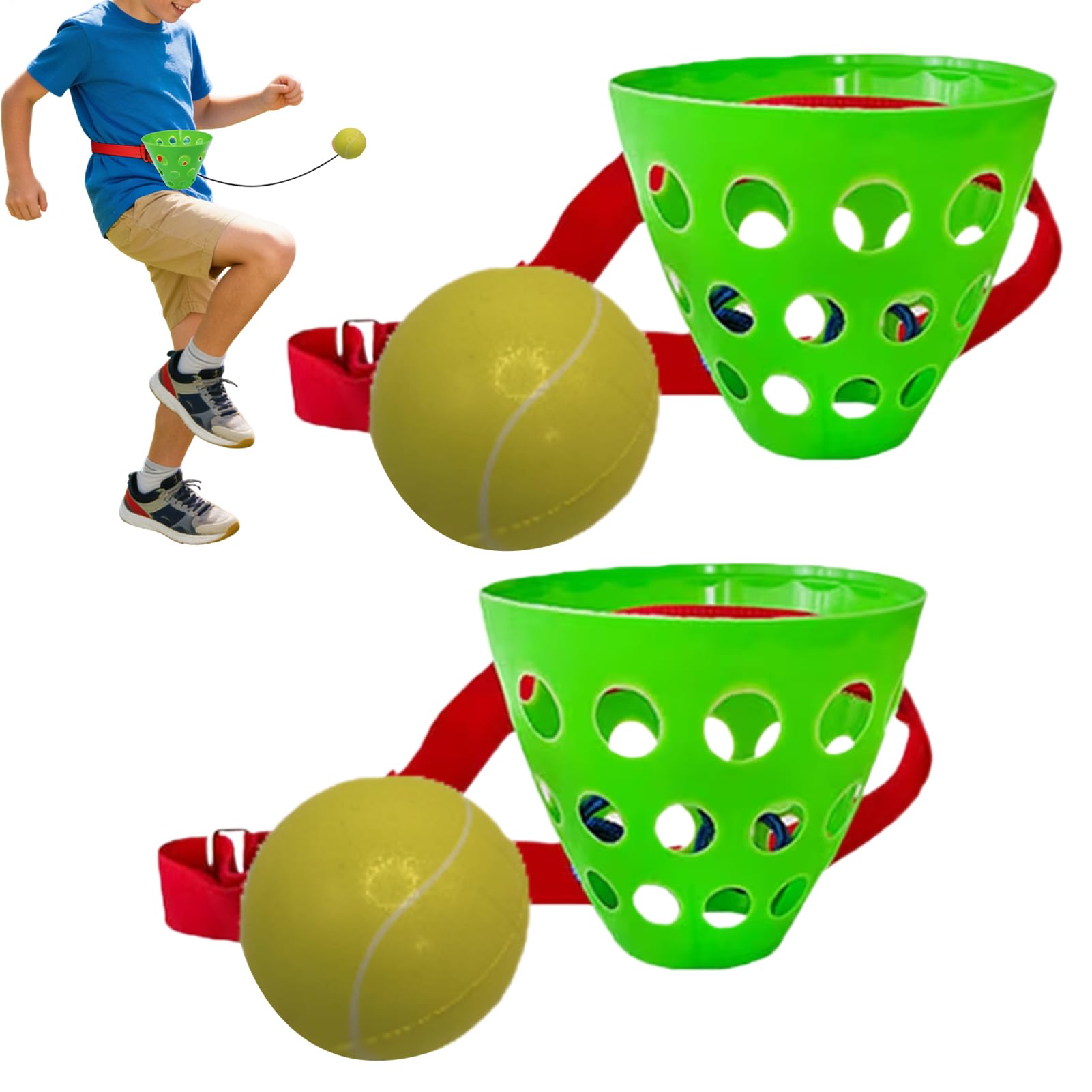 Jeu De Balle Oscillant - Jouet avec Ceinture Abdominale Réglable - Jeux De Billes De Fête | pour Amis Étudiants Hommes Femmes Événement Rassemblement Fête Fermé en Plein Air