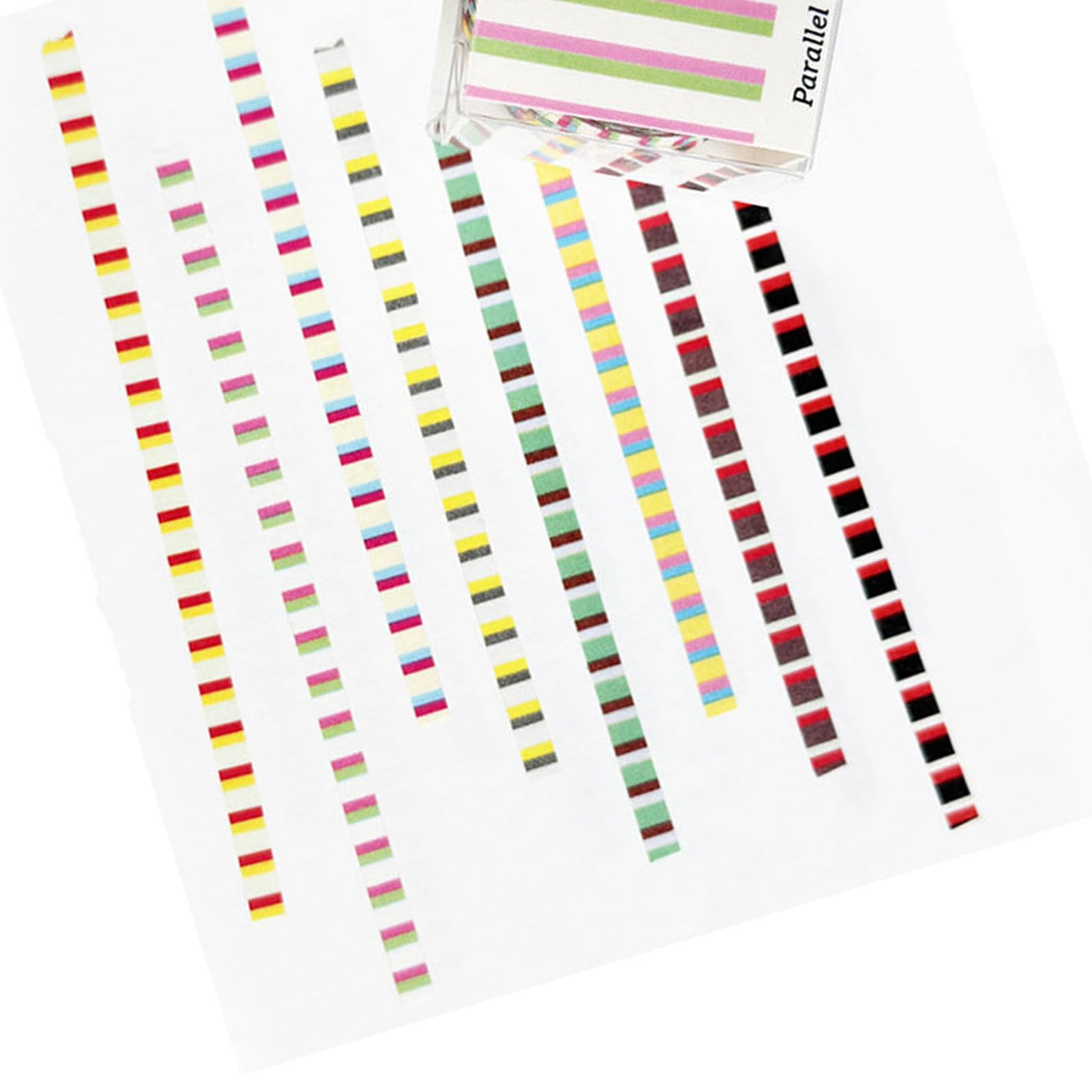 Buxuaaaa 8Rolls Decorative Tapes 3mmX5m Dot Striped Tapes for Journal Planners Notebooks Scrapbooking Photo Album Decoration Scrapbooking Adhesive Tape Set