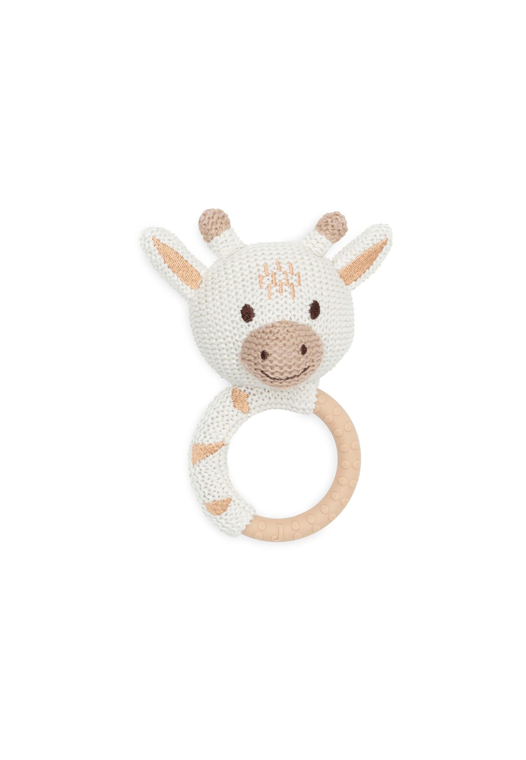 Jollein 101-007-67076 grzechotka/gryzak żyrafa biały/beżowy