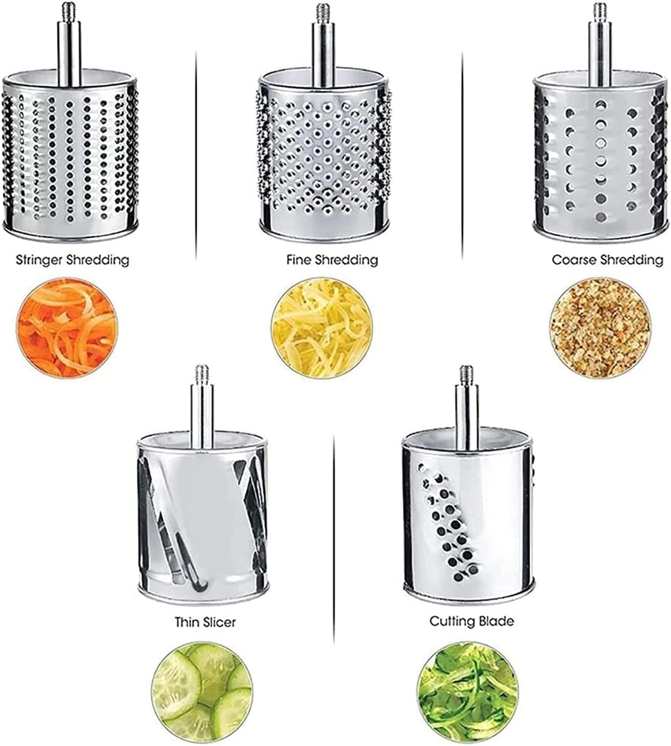 DKULMN Rotary Cheese Grater,Cheese Shredder,Rotary Cheese Grater with Handle, for Cheese, Vegetable, Walnut, Chocolate, Potato, Carrot