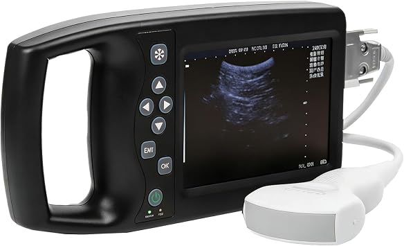 Portable Handheld Veterinary Ultrasound Scanner with Waterproof Probe, 5 Imaging Modes, Dynamic Range 0135dB, Max Depth 2700mm for Livestock and Pet Diagnostics