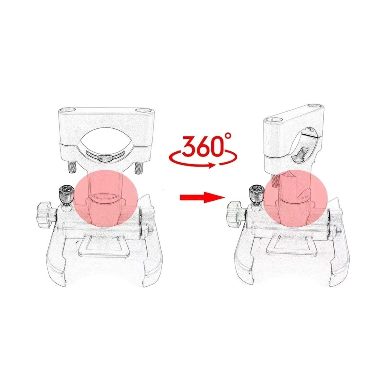 Support Téléphone Vélo Moto Scooter pour Burgman an 650 400 125 200 250 Accessoires pour Motos Support pour Téléphone Portable pour GPS(Handlebar Silver)