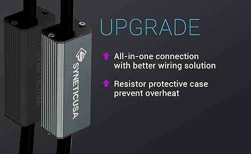 Miniatura 7 de Syneticusa 7443 sin errores Canbus Ready Red Freno Parking Tail Signal Bombillas DRL Lámpara de estacionamiento sin Hyper Flash todo en uno con