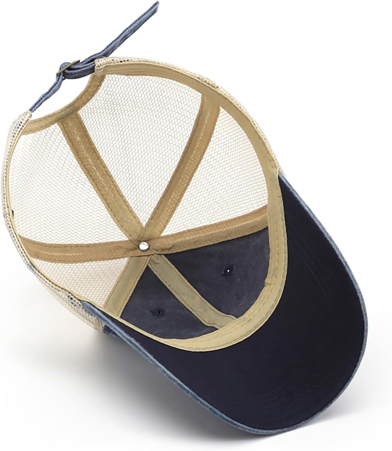 3 Pack Mesh Baseball Cap for Men & Women, Vintage Washed Cotton Distressed Trucker Hat with Mesh Back, Low Profile Unstructured Dad Cap