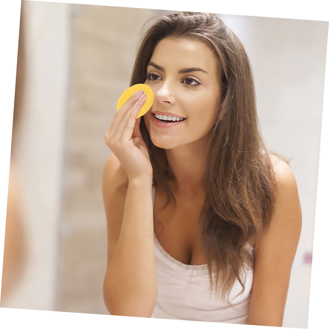 90piezas Esponjas Faciales De Celulosa Esponjas Redondas Para Exfoliación y Limpieza Para Desmaquillado y Cuidado Facial y Grosor