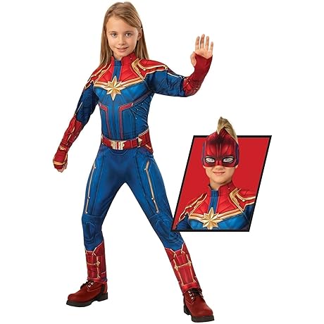 Rubies Captain Marvel Children's Deluxe Hero Suit