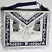 Masonic Apron -Past Master Apron Navy Blue Silver With Fringe (Blue & Silver)