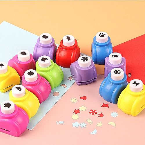 Miniatura 4 de Qtopun - Perforadora de papel y tijeras decorativas, 6 tijeras creativas y 12 piezas de cortadores de borde de encaje para manualidades, fotos de