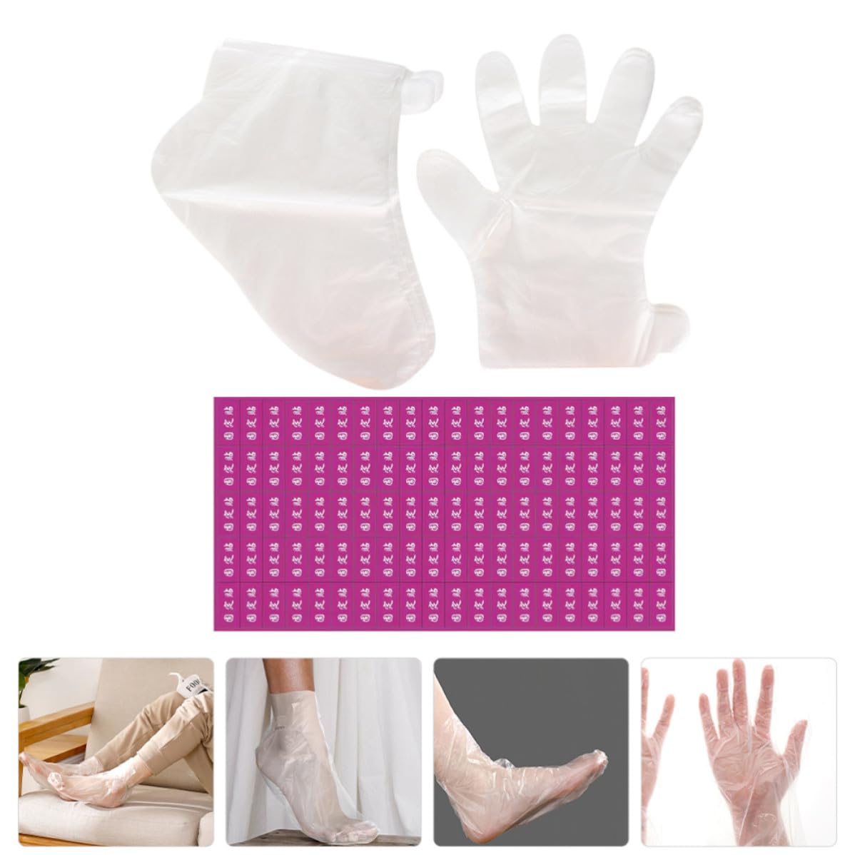 Paraffin Set Wax Plastic Foot Bags and Gloves Hand Liners