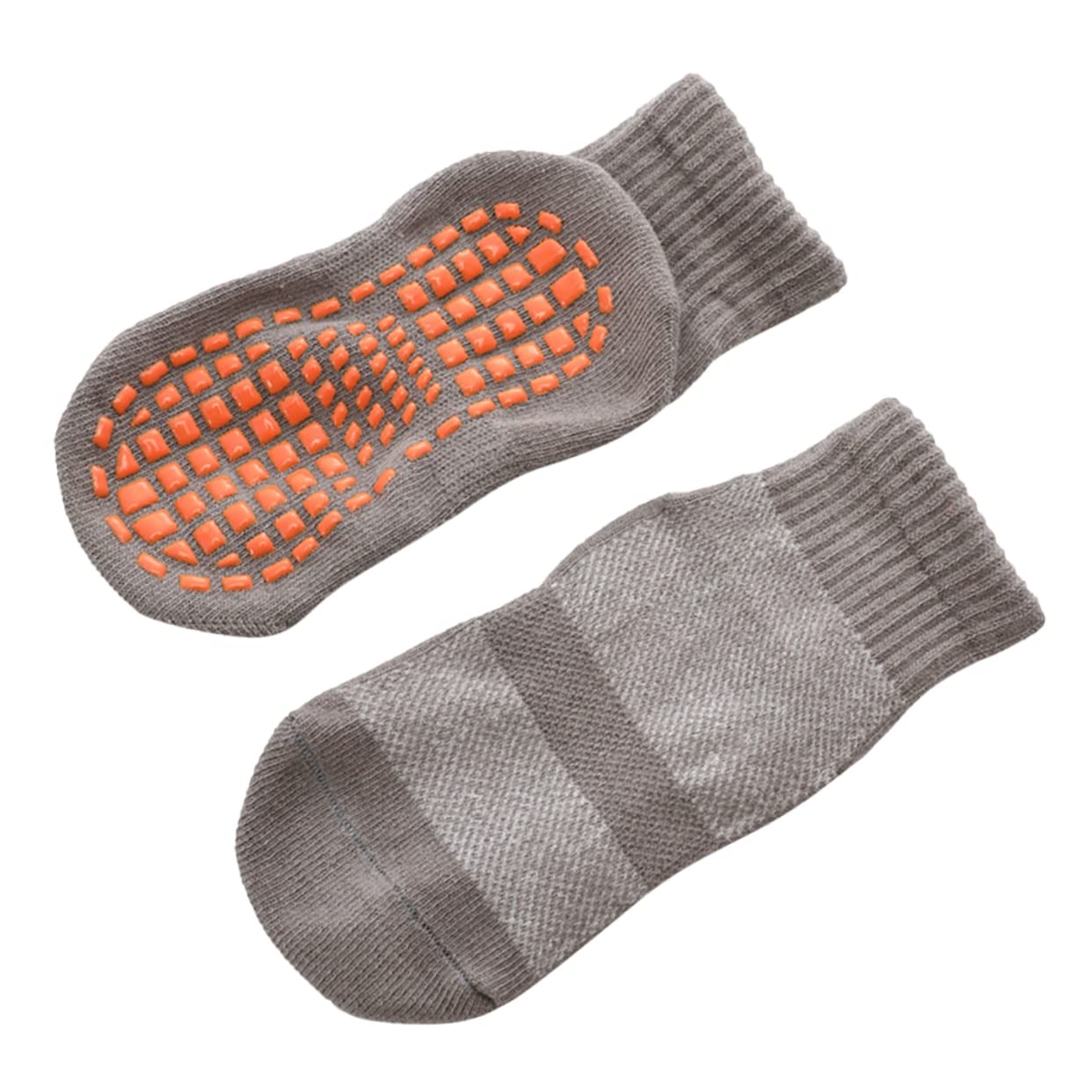 3 Pairs Non Slip Trampoline Socks for Practical Cotton Floor Socks for Size Grey Fits Ages 5 for Indoor Sports and Play