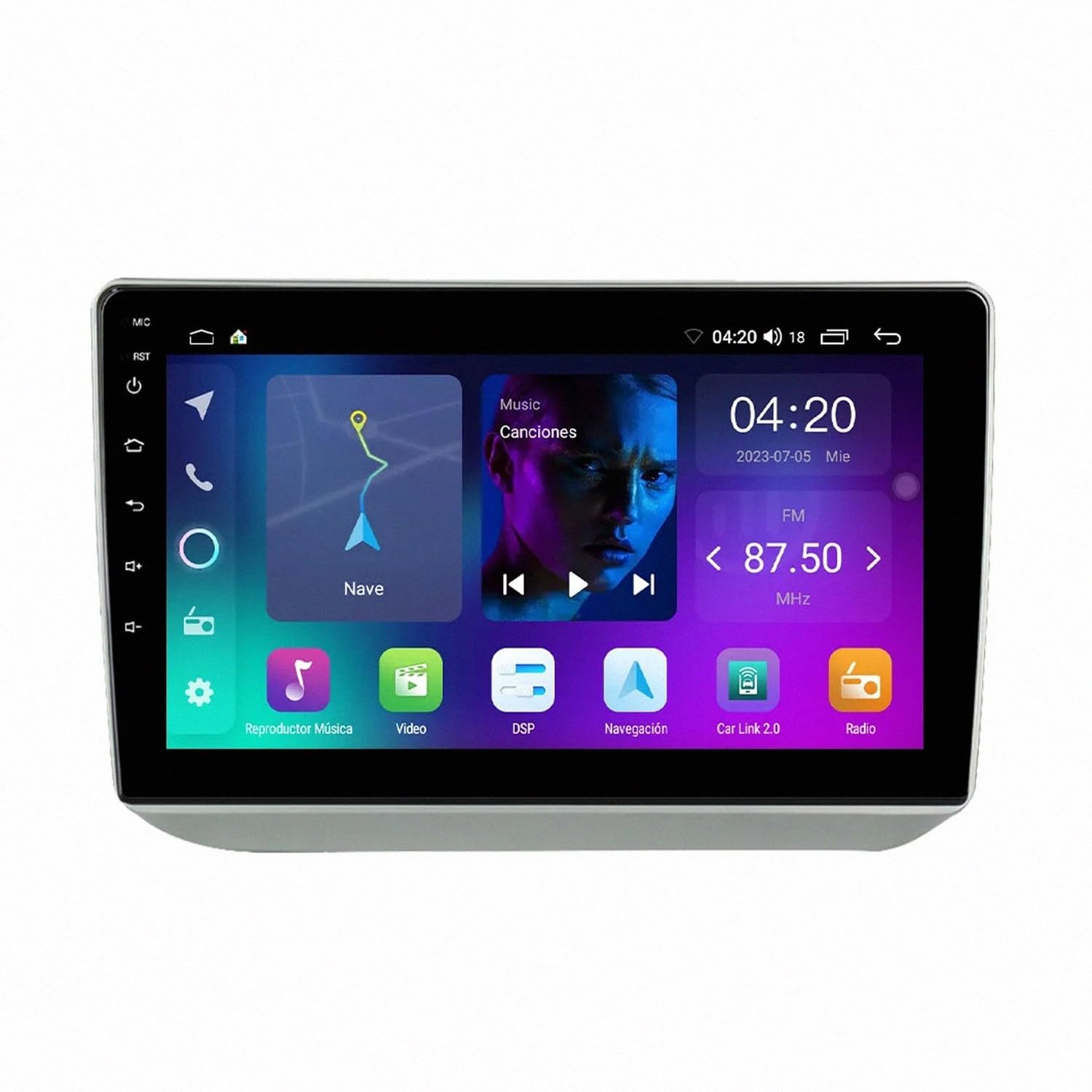 Car Stereo Carplay Radio de Coche para Skoda Fabia 2 2007-2014 Cámara Trasera - HD Pantalla Carplay Mirror Link - Portátil Radio Coche Bluetooth con, 4 Nuclear 2G+32G