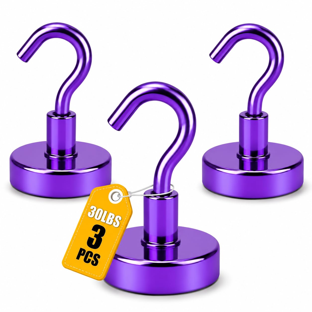 Heavy Duty Magnetic Hooks - Holds 30 lbs -11