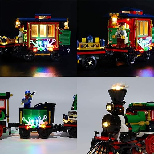 Miniatura 3 de Kit de luces LED para Lego 10254 Creator Expert Winter Holiday Train - Juego de luces compatibles con Lego 10254 juego de tren navideño (no incluye