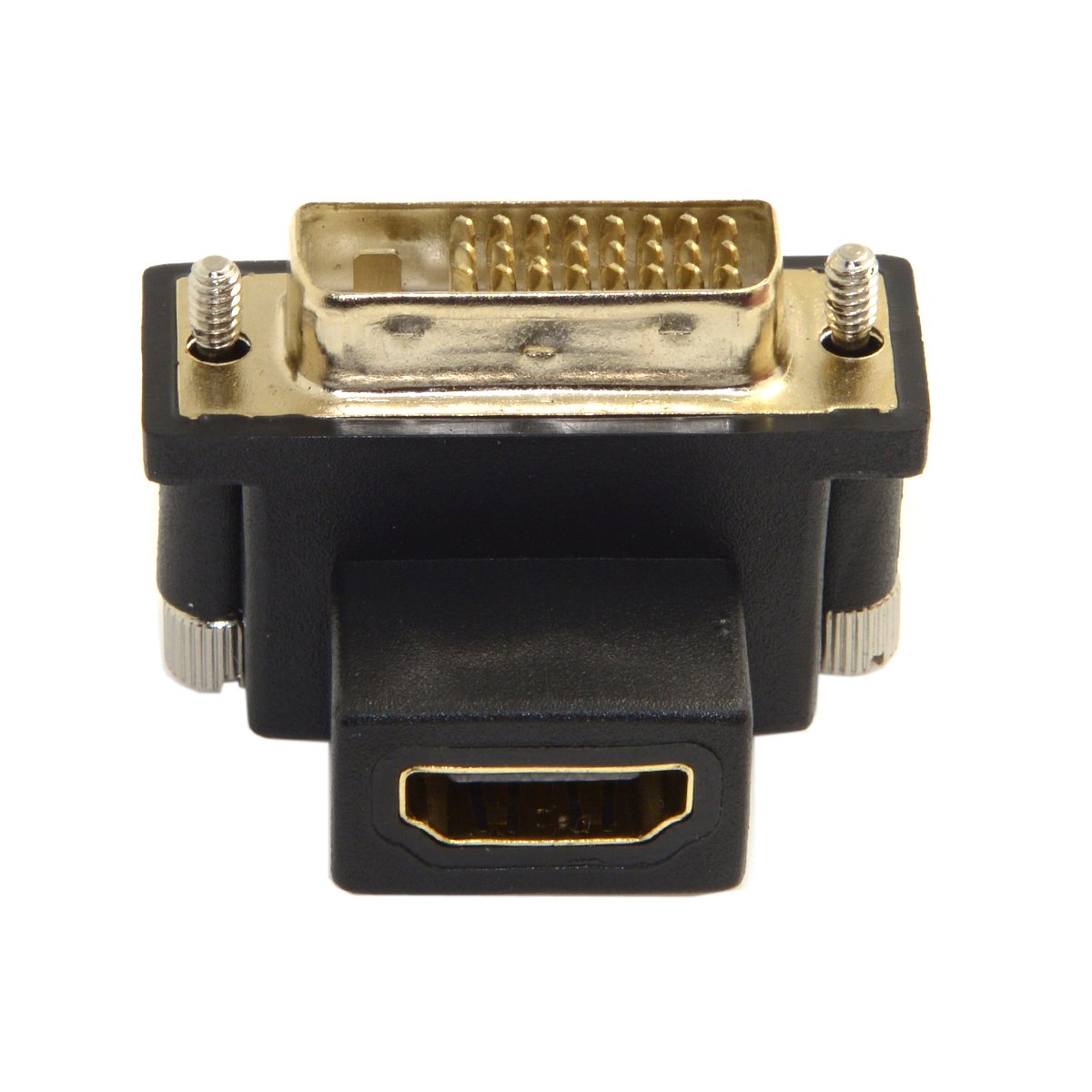 cablecc Adattatore ad angolo di 90° verso il basso da DVI maschio a HDMI femmina, per computer & HDTV & scheda grafica