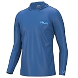 Mens Icon Hoodie&comma; Fishing Shirt with Sun Protection for Men&comma; Fog Green&comma; 3X-Large