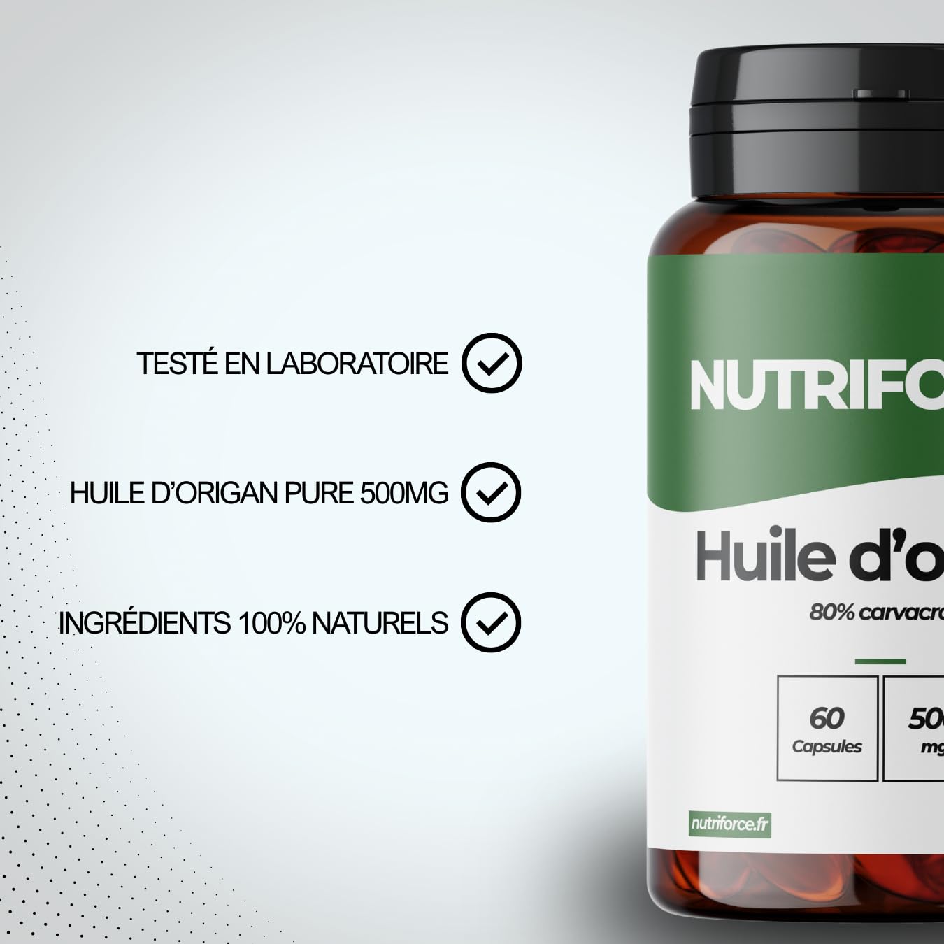 Huile d’Origan Premium – Soutien Immunitaire & Confort Digestif – 500 mg – 60 Capsules