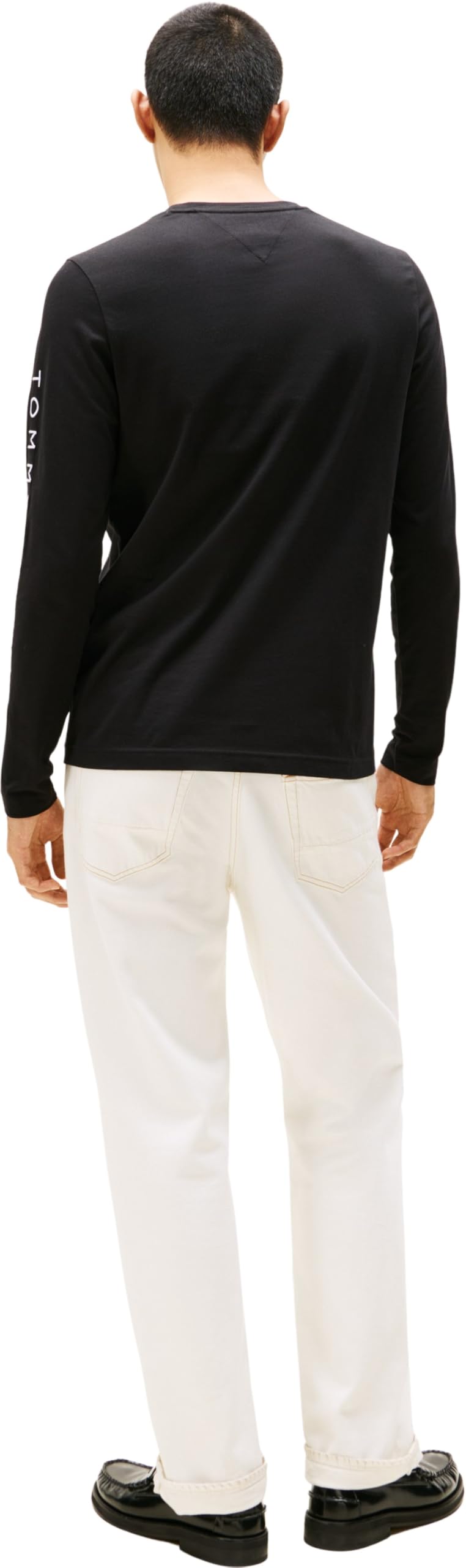 Tommy Hilfiger Camiseta de Manga Larga Hombre Tommy Logo Long Sleeve Tee con Cuello Redondo Slim Fit