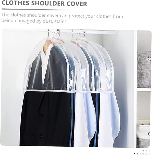 Miniatura 4 de Cabilock Juego de 18 piezas de ropa transparente para colgar el hombro, para ropa, bolso de mano, fundas de traje transparentes, bolsa de ropa