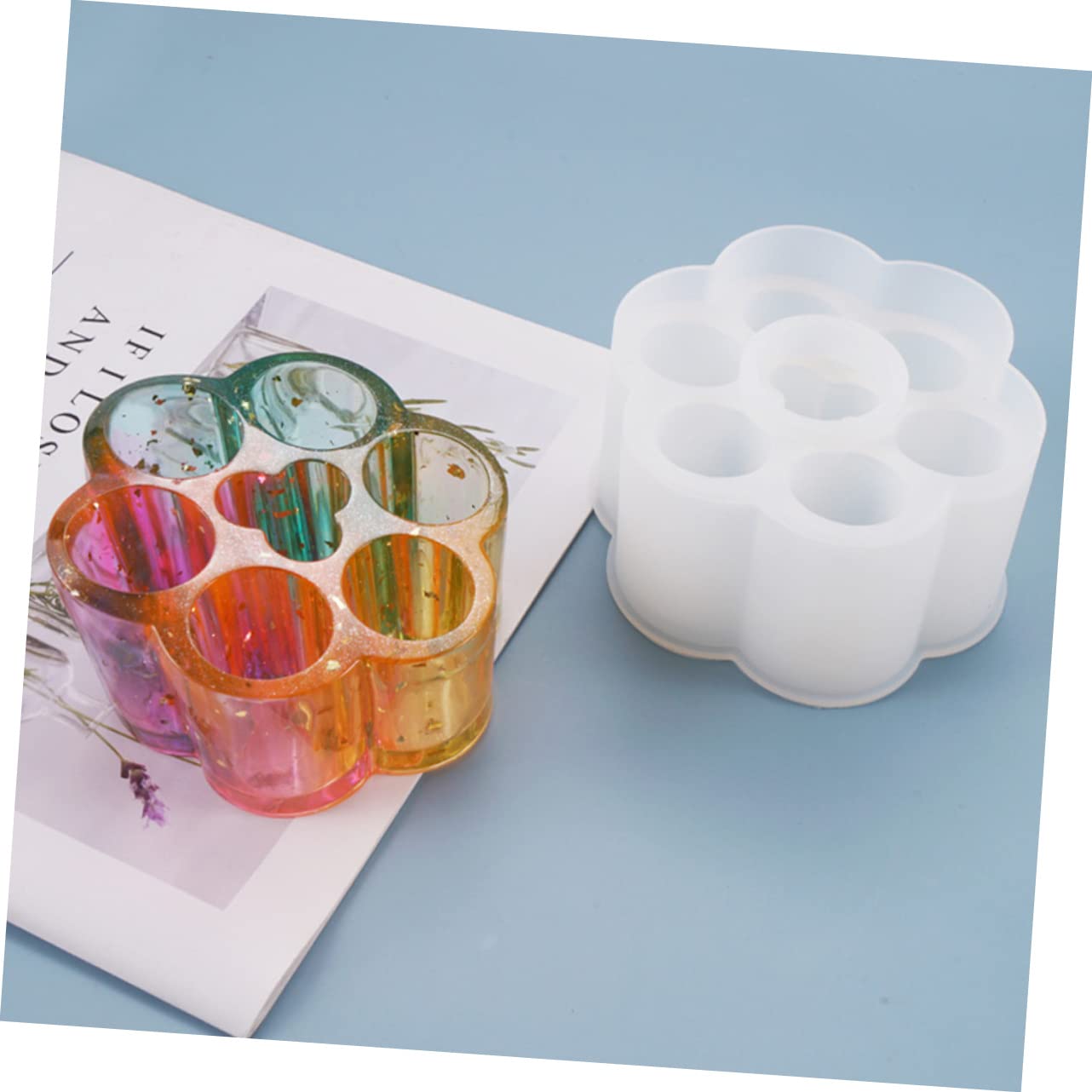 STOBOK 3pezzi Mold Silicone Per Rossetti Stampo Diy Per Portarotolo Resina Epoxy Scomparti Facile Da Sformare e Riutilizzabile Per Creazioni Artigianali Uniche