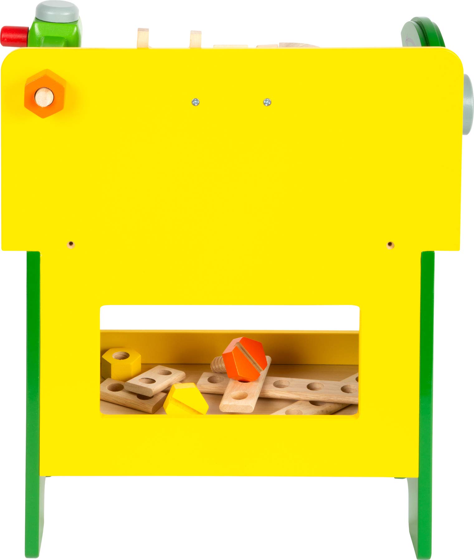 Small Foot 1538 Etabli "Christian" en bois, jouets en bois avec vis, écrous et planches perforées, à partir de 3 ans