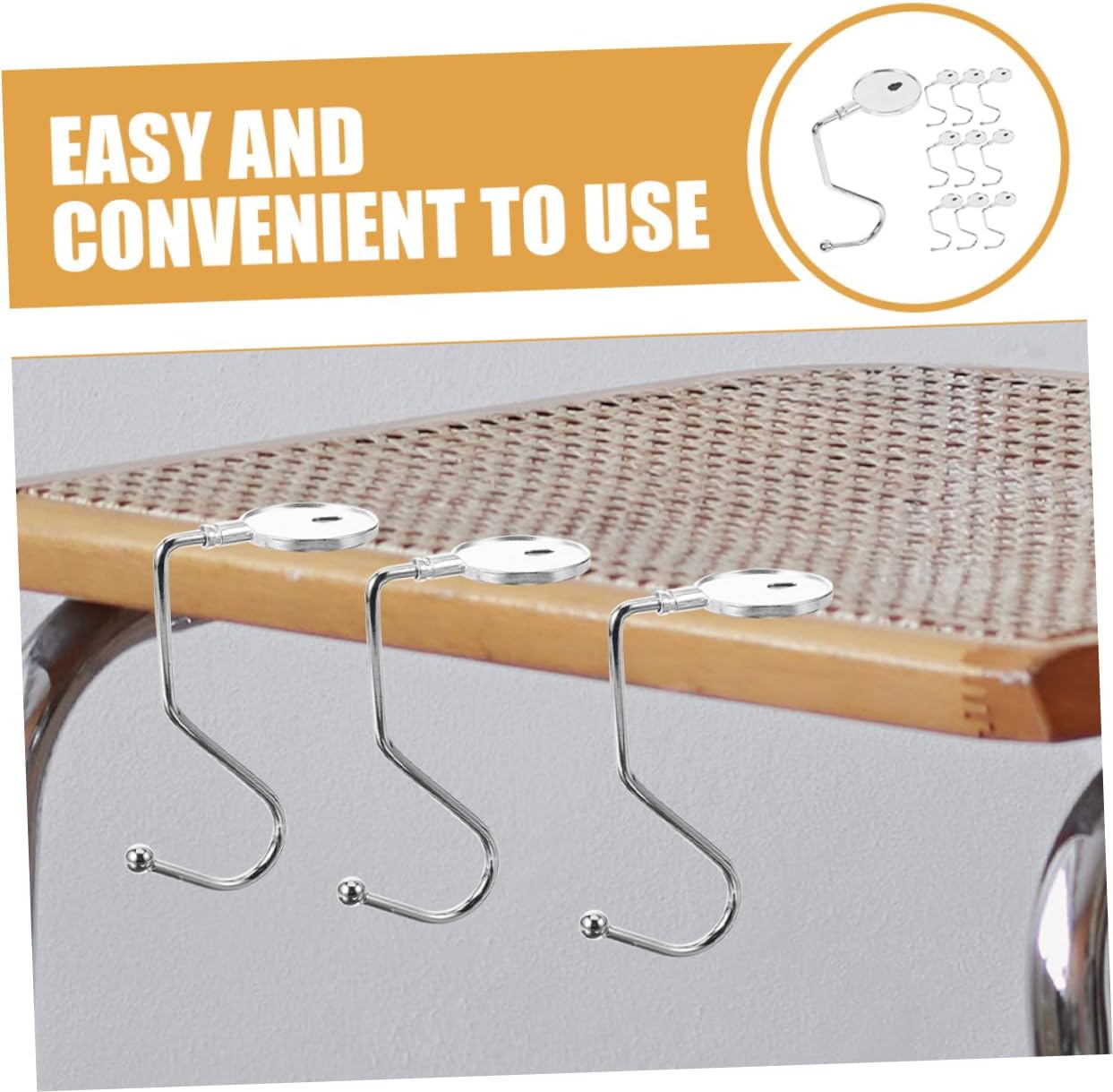 20pcs Bag Artifact Hangers Handbags Hooks Tote Bag Purse Table Hook Purse Table Holder Desk Handbag Hanger Handbag Hook Purse Holder for Desk Metal Bag Hook Aluminum Alloy + Iron